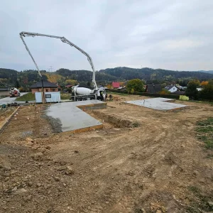 Betonáž základové desky čerpadlem, Zábřeh